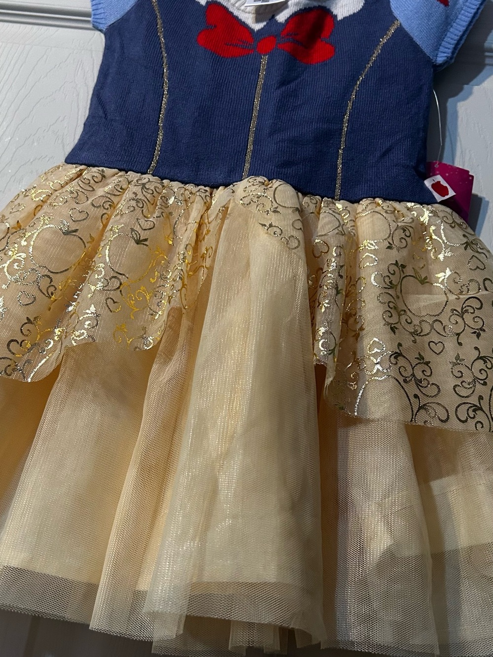 Disney Girls Navy, Light Blue, Red & Gold Princess Costume Dress - Picture 8 of 8